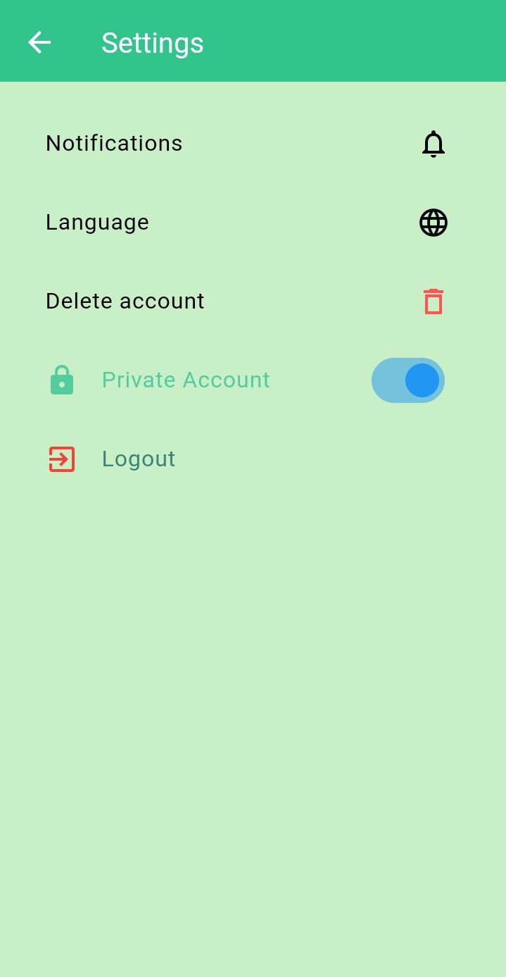 Settings Screen